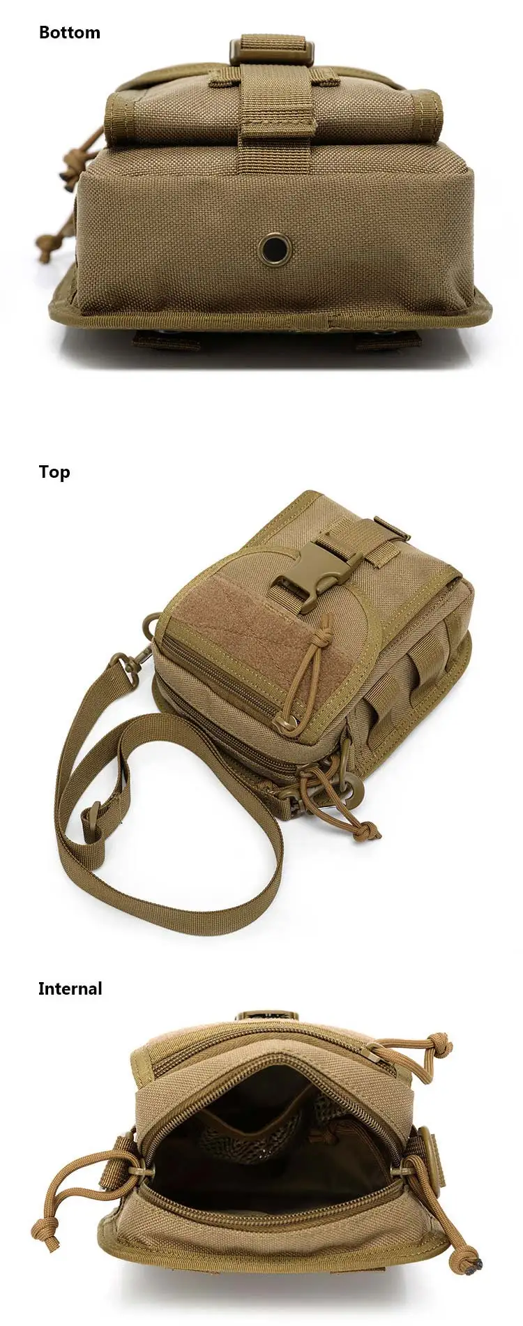Militar à Prova Pacote da Cintura Bolsa da Cintura Bolsa do Mensageiro Bolsa Tático Dwaterproof Água Náilon Molle Caminhadas Pesca Caça Esportes Acampamento Xa717wa 13 Esporte e Lazer