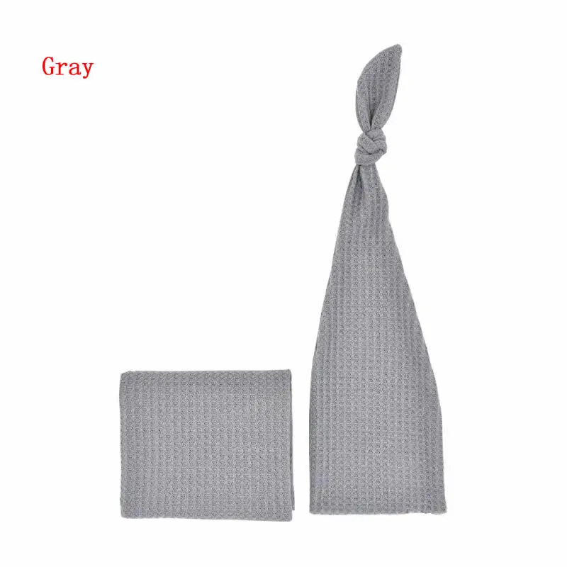 Gray Новинка года, набор для фотосъемки новорожденных, многоцветная вязаная шапочка для сна+ Плетеный шарф, Студийная фотосъемка, аксессуары - Цвет: Gray