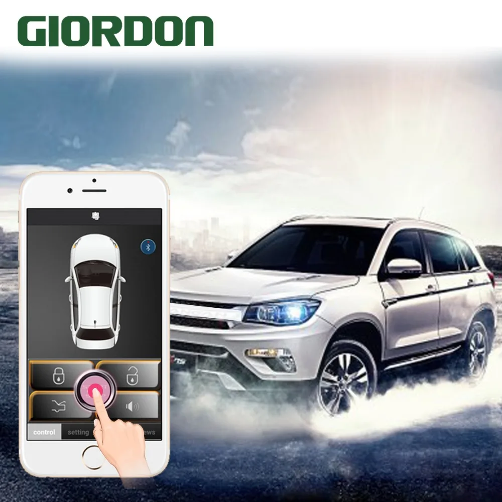 

Universal auto parts one-key anti-theft system with vibration anti-theft alarm system mobile phone remote start