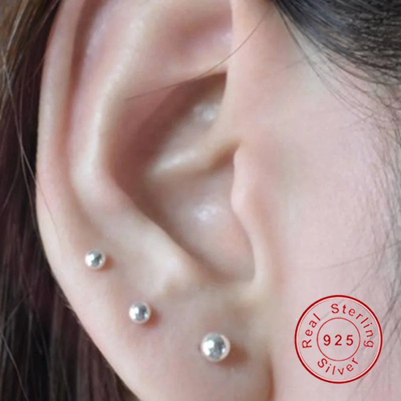 Женские серьги гвоздики из серебра 2020 пробы с покрытием 925 пробы|silver stud earrings|sterling