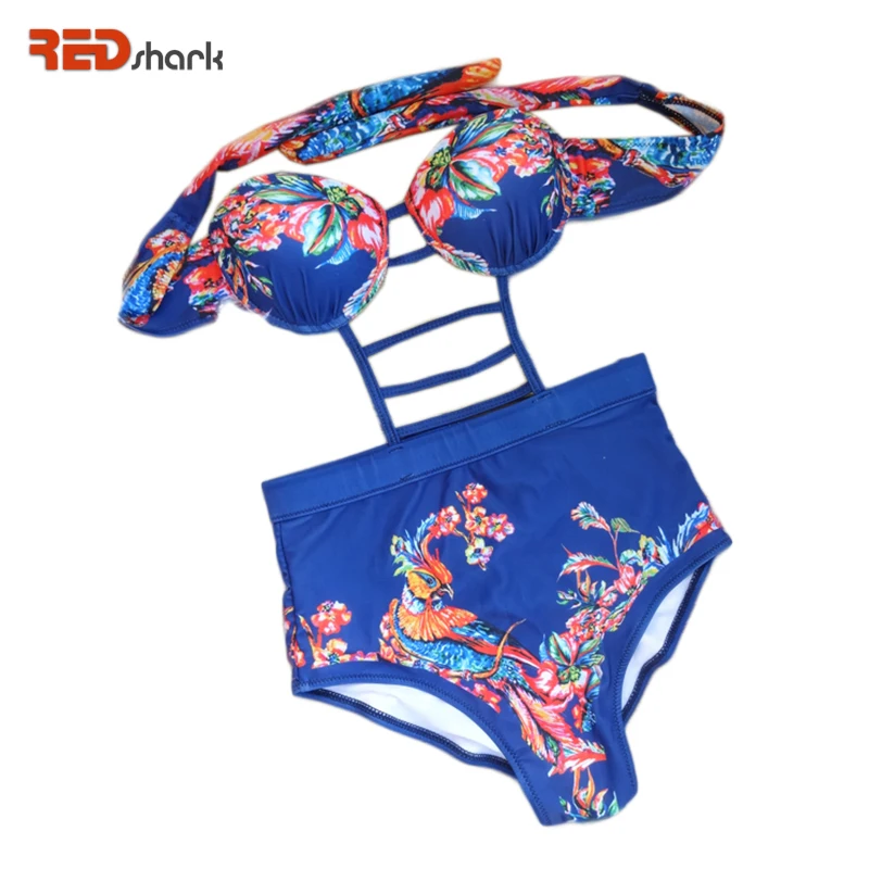 REDshark 2017 New Sexy Phoenix graphics printing Woman swimwear Push Up