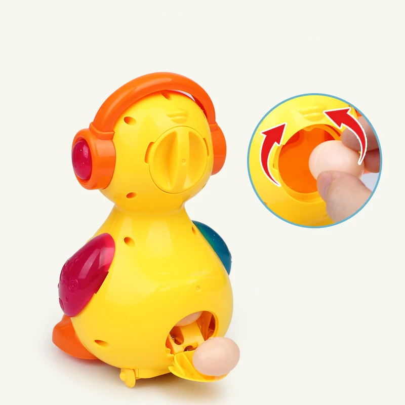 Music laying duck Battery Operated Toy Figure Action Toy with Flashing Lights Electric Universal Musical Baby Toys