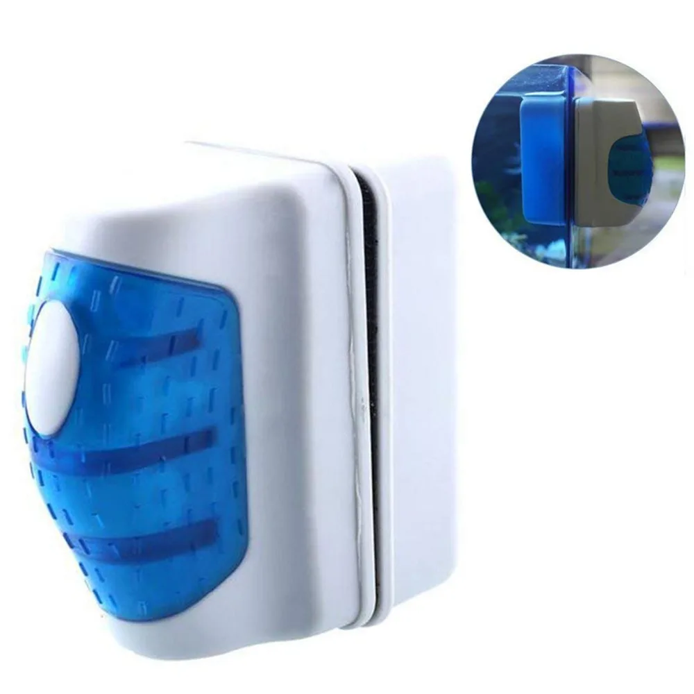 

S-XL Magnetic Aquarium Fish Tank Brushes Glass Algae Scraper Cleaner Floating Curve Wiper Brush Window Cleaning Tool