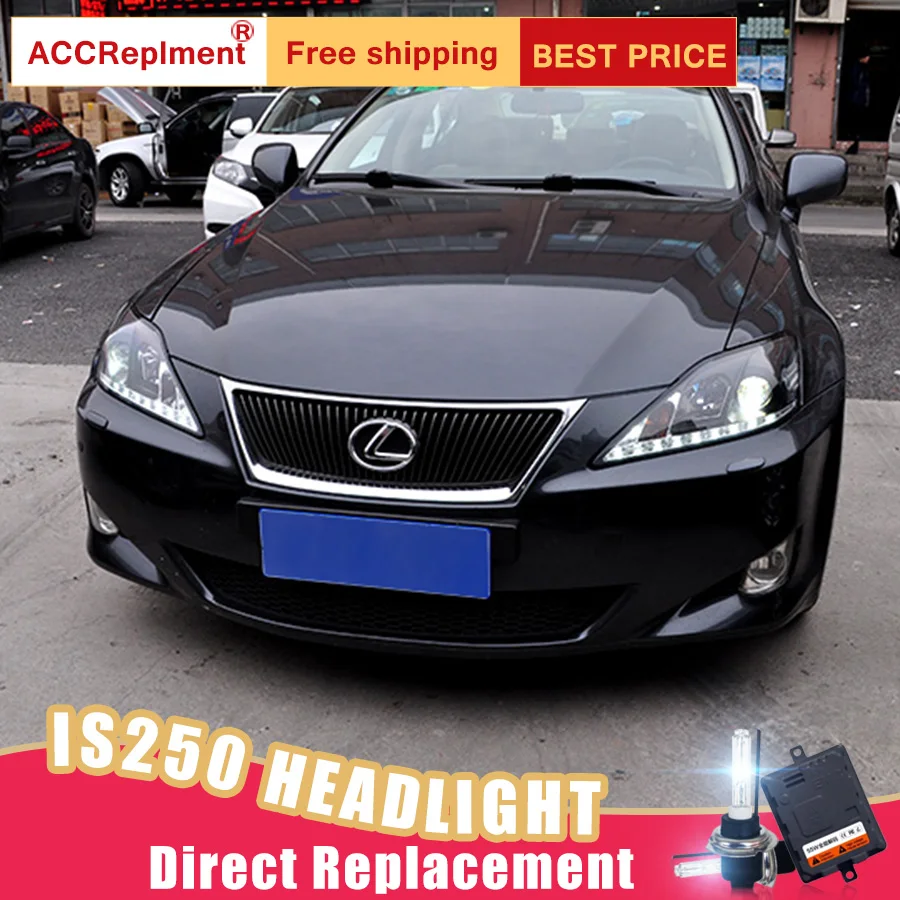 2 шт. светодиодный фары для Lexus IS250 2006-2009 светодиодный автомобильный фонарь ангельские глазки ксенон HID комплект Противотуманные фары светодиодный дневные ходовые огни