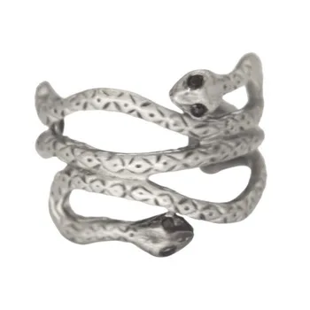 Kinitial 10Pcs Hot Sale ,Vintage Animal Snake Encircle Ring Men Women Aniniversary Finger Around Cute Rings Jewelry