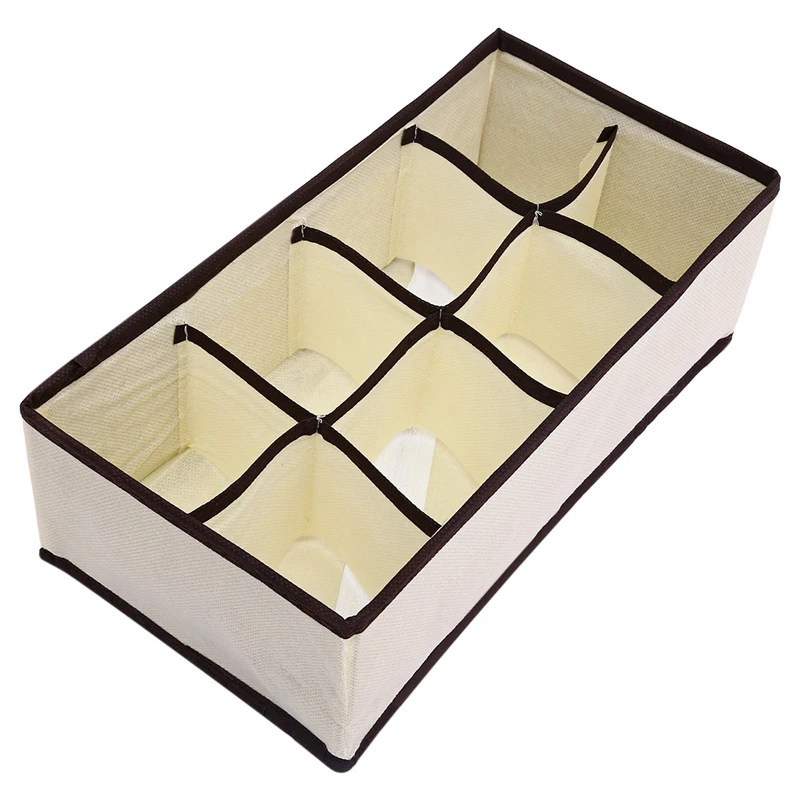 4 Pcs / Set Drawer Organizers Storage Box Beige Rose Closet Organizador Boxes For Underwear Scarfs Socks Bra cajas organizadoras