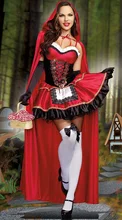 2016 caperucita roja disfraz para mujeres fancy adultos de halloween cosplay fantasía de más tamaño xl dress + capa