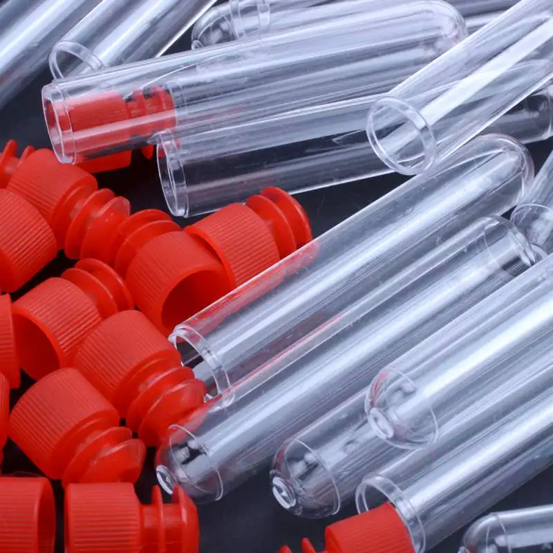20 штук 60*12 мм пластиковые центрифужные трубки пластиковые пробирки с винтовой крышкой (красный)
