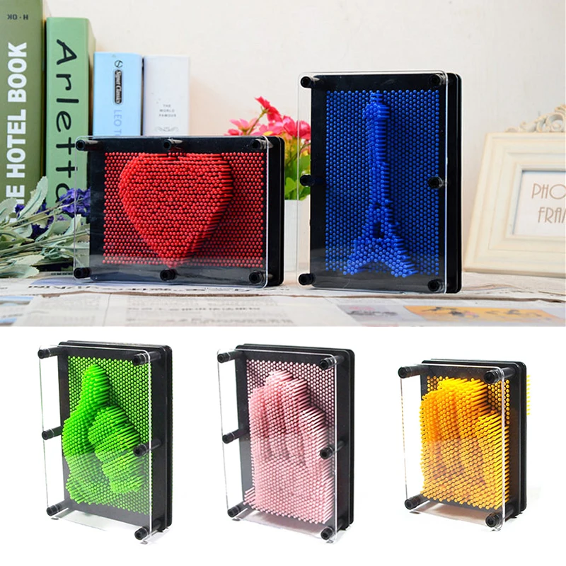

New 3D Clone Metal Pin Anti stress Art Clone Hand Shape Model Needle Board Sculptures kid Toys Painting Carving Gift Blocks