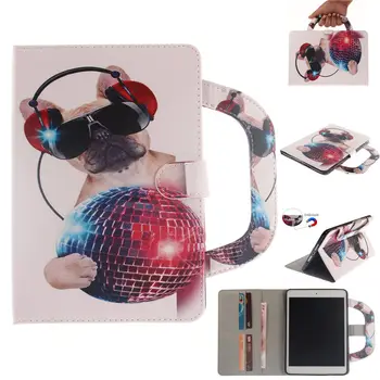 

Fashion painted Cover For Apple iPad Air 1 iPad 5 Smart Case Funda handbag Cat Dog Tiger Animal painted PU Leather Stand Shell