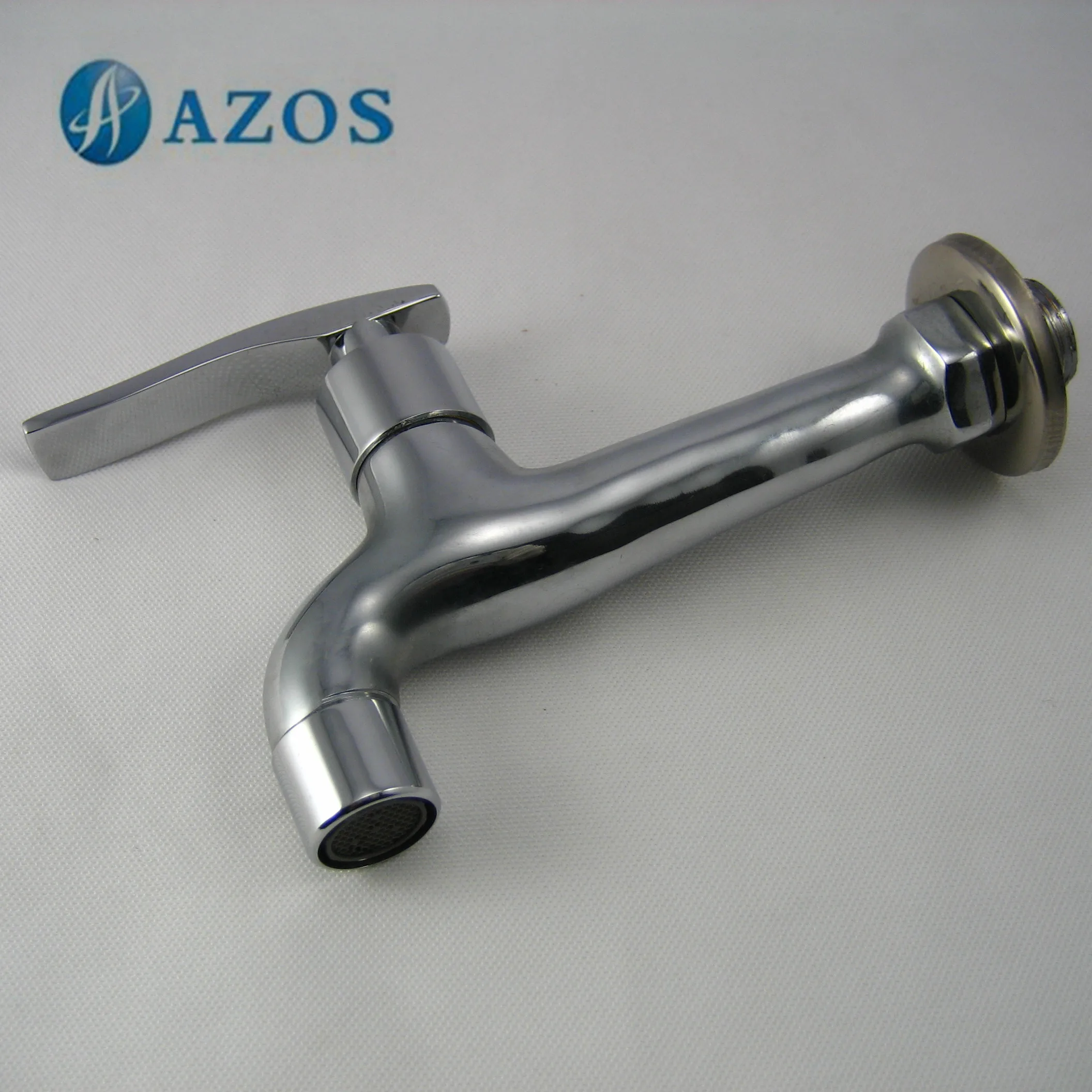 

AZOS Mop Bibcock Single Cold Wall Mounted Chrome Polish Outdoor Garden Tap Bathroom Basin Faucet PJTB017
