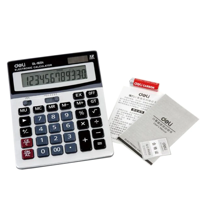 Deli Solar Calculator 1654, Специальный компьютерный калькулятор с большими кнопками