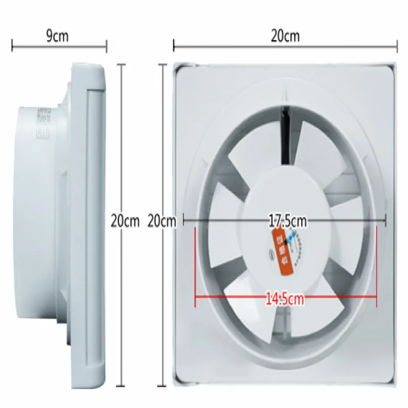 6 дюймов 220v 20W вытяжной вентилятор Решетка Вентиляционная решетка гриль вентилятора вентиляции системы