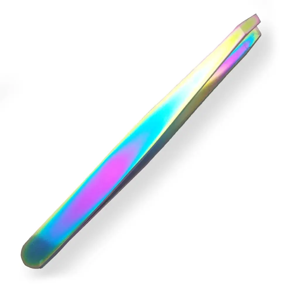 

1 Pc Angled Slanted Eyebrow Tweezers Stainless Steel Eye Brow Trimmer Eyelash Clip