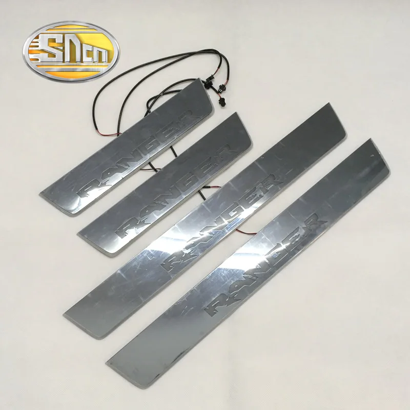  SNCN 4PCS Acrylic Moving LED Welcome Pedal Car Scuff Plate Pedal Door Sill Pathway Light For Ford R - 32914374355