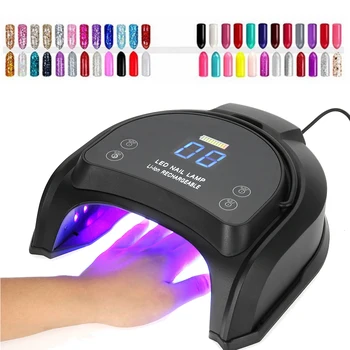 

Rechargeable Pro UV LED Gel Nail Lamp Art Polish Dryer Manicure Timer Light For All Gel Nails Art Curing Lamps
