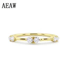 Единственный реальный 100% Diamond Свадебные перспективных кольцо кластера контакт настройки в 14 К золота ювелирных украшений для Для женщин