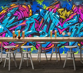 

[Self-Adhesive] 3D Popular Color Graffiti 2 Wall Paper mural Wall Print Decal Wall Murals