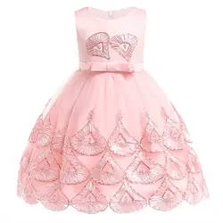 Для девочек в цветочек платья для нарядные платья для свадьбы Формальные принцесса танцевальное девушки день рождения высокого класса для