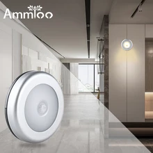 PIR датчик движения ночник на батарейках беспроводной настенный светильник светодиодный светильник под шкаф кухонный шкаф лестница и спальня лампада