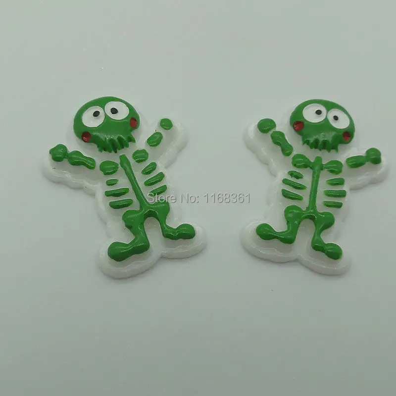 1pcs/lot resin flatback lovely Skull man 30mm Cabochons Scrapbooking Hair Bow Center DIY Christmas decration C109-3