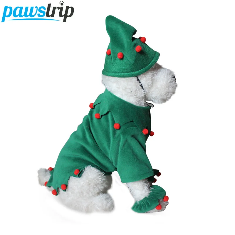

pawstrip Christmas Dog Costume Soft Warm Dog Suit Cosplay Dog Clothes Shih tzu Pomeranian Puppy Outfits Halloween Pet Clothing