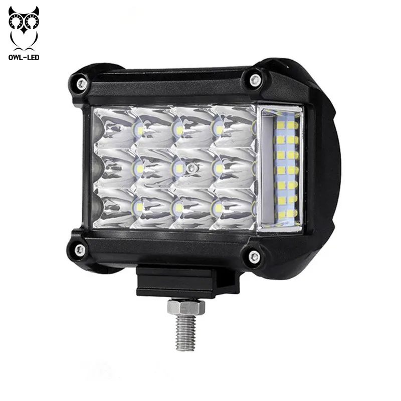 

4" 57W LED Work Light Tri-Row Light Bar Spot Flood Combo Beam Offroad 4WD 4x4 LED Bar for Pickup Camper Trailer 12V 24V