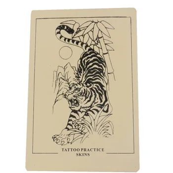 

5pcs Tiger Pattern Tattoo Practice Skins Tattoo Permanent Makeup Practice Skin For Tattoo Beginner Accessories Free Shipping