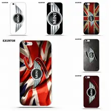 Mini Cooper Автомобильный логотип гоночный мягкий протектор для Apple iPhone 4 4S 5 5C SE 6 6S 7 8 Plus X