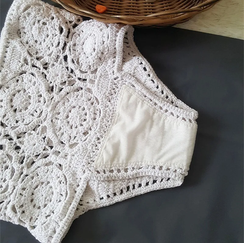 Europe and the United States in the summer 2017 ms bikini hollow out sexy underwear knitting beach two-piece swimsuit wholesale17_