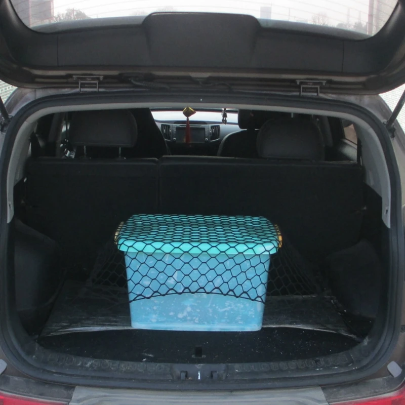 100x70 см универсальный органайзер для хранения багажа в багажник автомобиля, нейлоновая эластичная сетка с 4 крючками