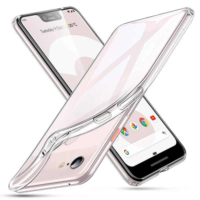 

Cell Phone Cover for Google Pixel 3 3XL Cases Clear Transparent Soft TPU 360 Protective Bag Shell Pixel3 3 XL Pixel3XL Funda Gel