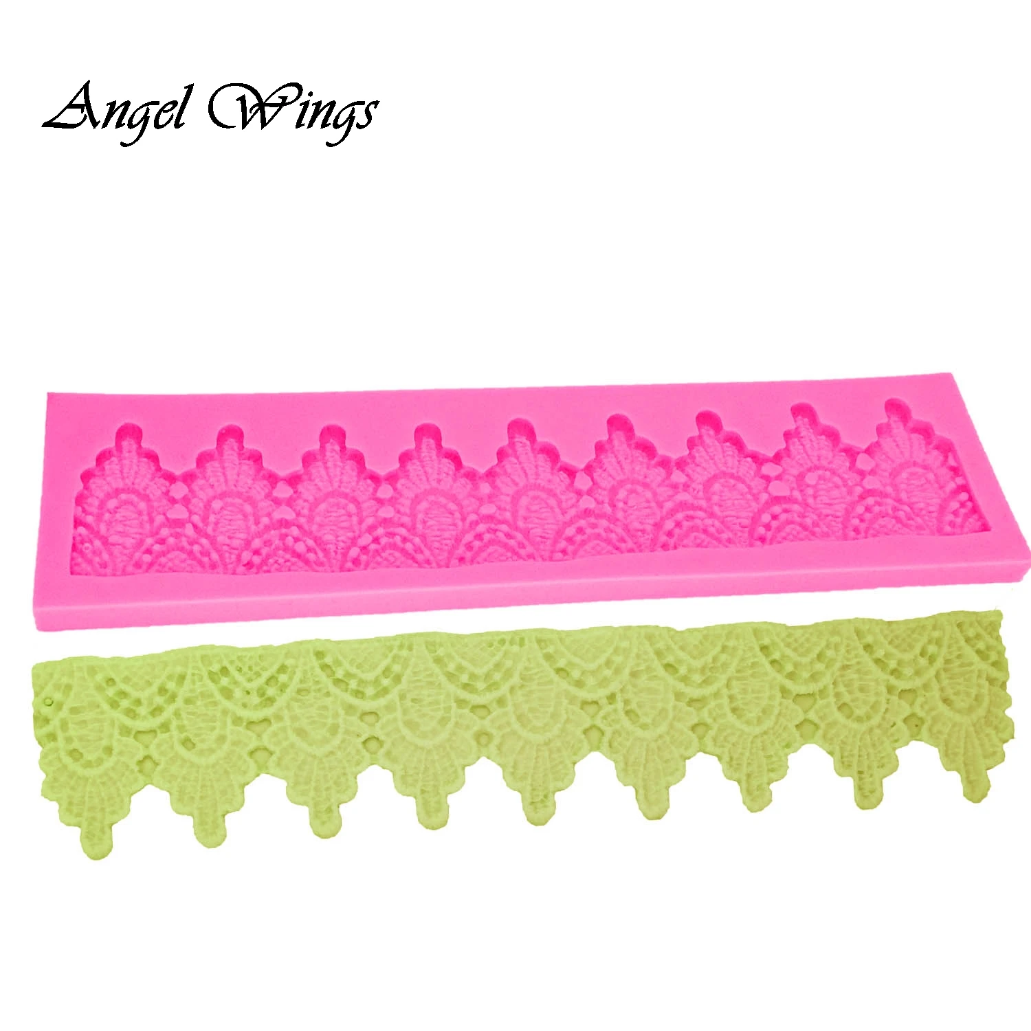 

DIY Long Flower curtain Lace Fondant Silicone Mold Sugar Mould cake Border Decoration Chocolate Tools F1340