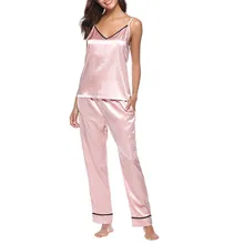 YOUYEDIAN Женская одежда для сна без рукавов на бретелях женское сексуальное белье кружевное платье ночное белье кружевная отделка атласная майка пижамные комплекты# g30