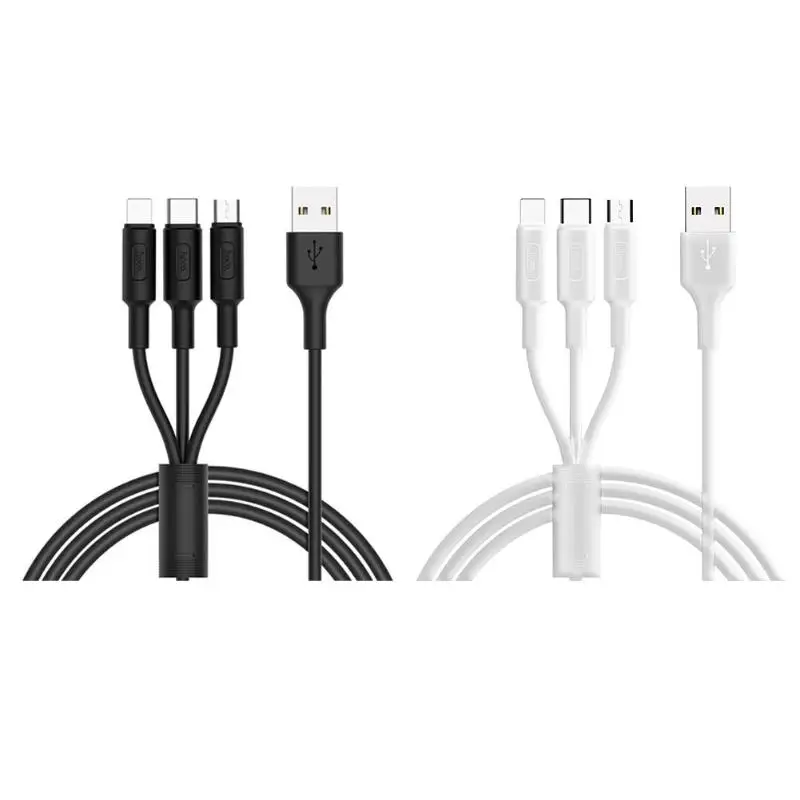 HOCO 1 м 3 в 1 USB зарядное устройство зарядный кабель для iPhone Android телефонов usb type c type-c кабели для мобильных телефонов для iPhone X 8 7 6 горячая распродажа