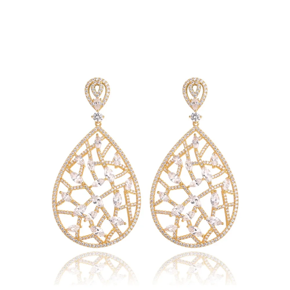 

GrayBirds New Style Gorgeous Earrings For Wedding Girls Luxury Jewelry Water Drop Element MLE134