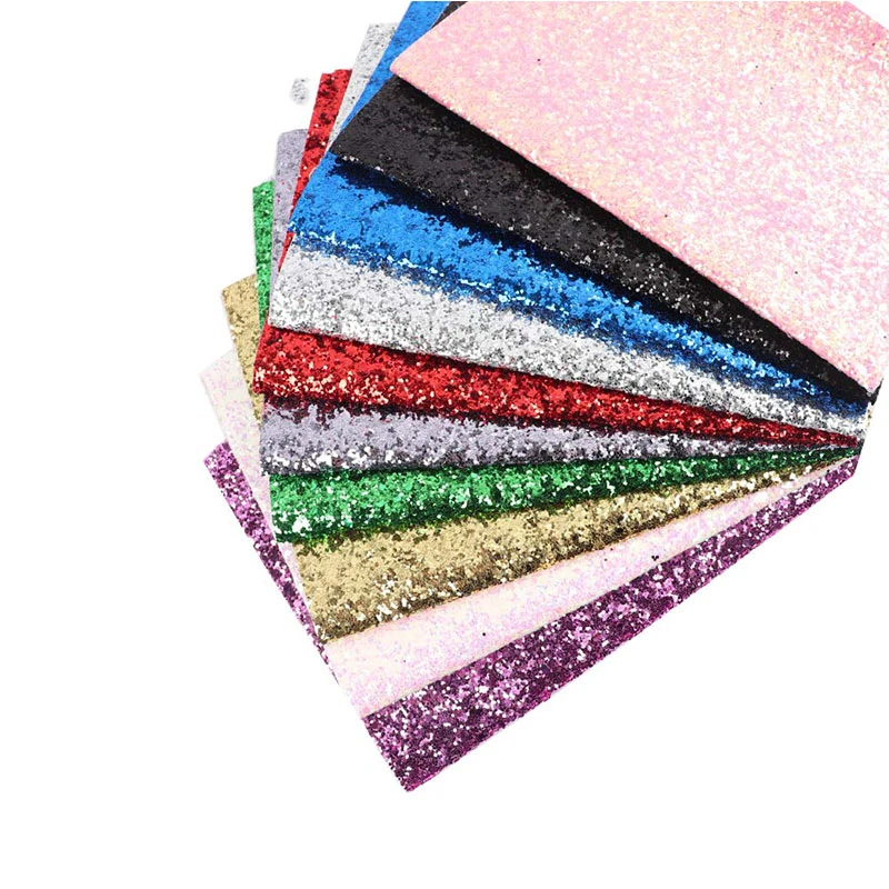 

Glitter Leather Fabric Shiny Sequins Patchwork Fabric For DIY Hair Bow Accessories Fabric Handmade Patchwork Materials 22*30cm