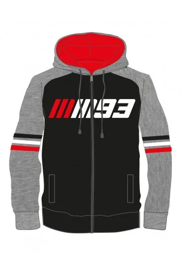 

New Men's Clothing 100% Cotton MOTO GP Marquez 93 Moto GP Zip Hoodie MM93 Sports Sweatshirt Crew Fleece Black Gray