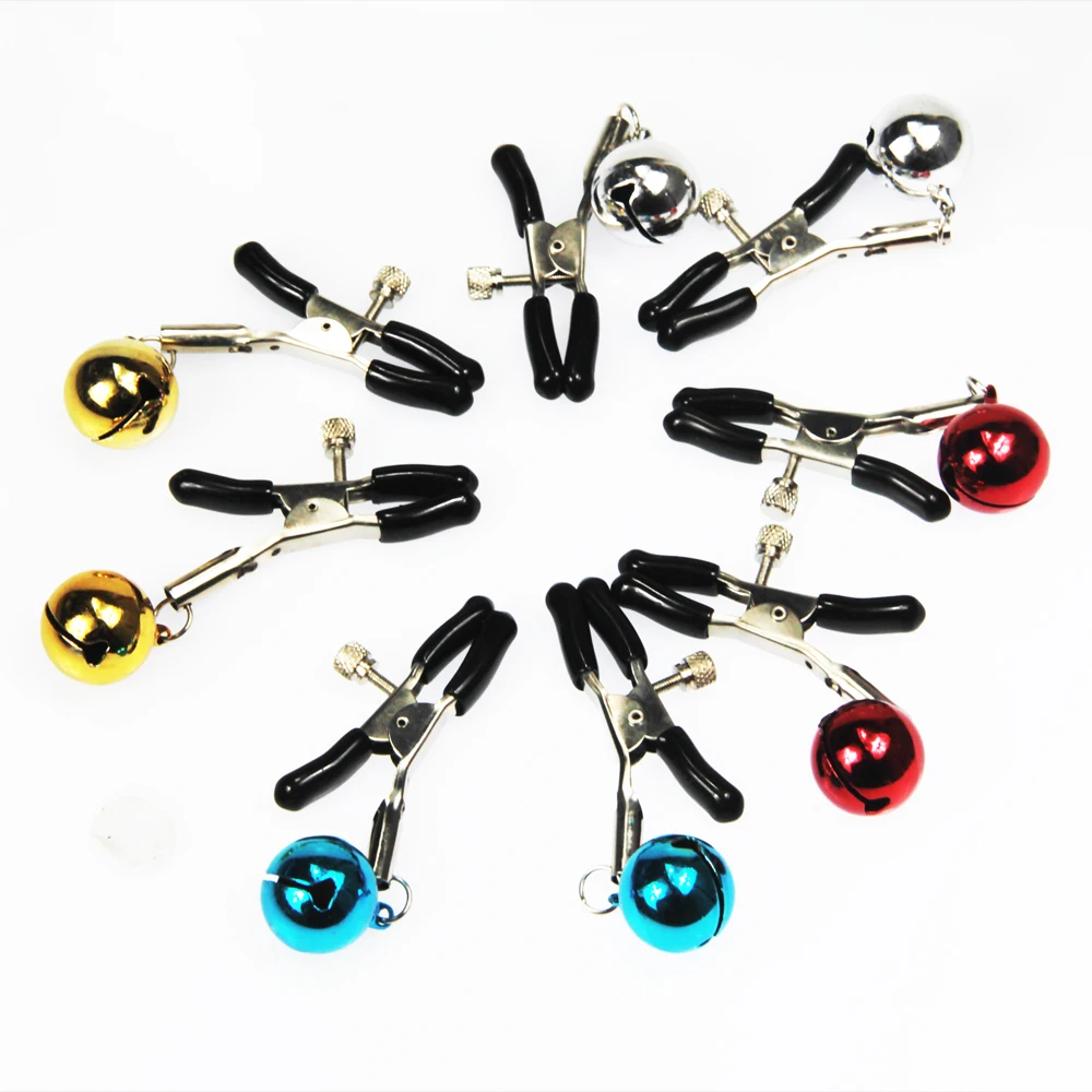 Breast Nipple Clips - big bell Breast clips clit Clip Sex for couple nipple clitoris Women Metal  Nipple sm Clamps Sex Products lover Adult erotic toys