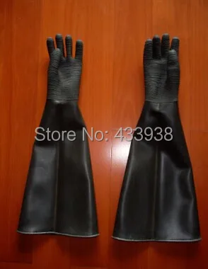 HOLDWIN высококачественные резиновые черные пескоструйные перчатки в полоску абразивные пескоструйные перчатки для взрывного шкафа 65*30 см