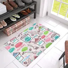 Макароны, кофе, мороженое и горошек Коврик противоскользящий вход пол ковер домашний декор резиновая подложка
