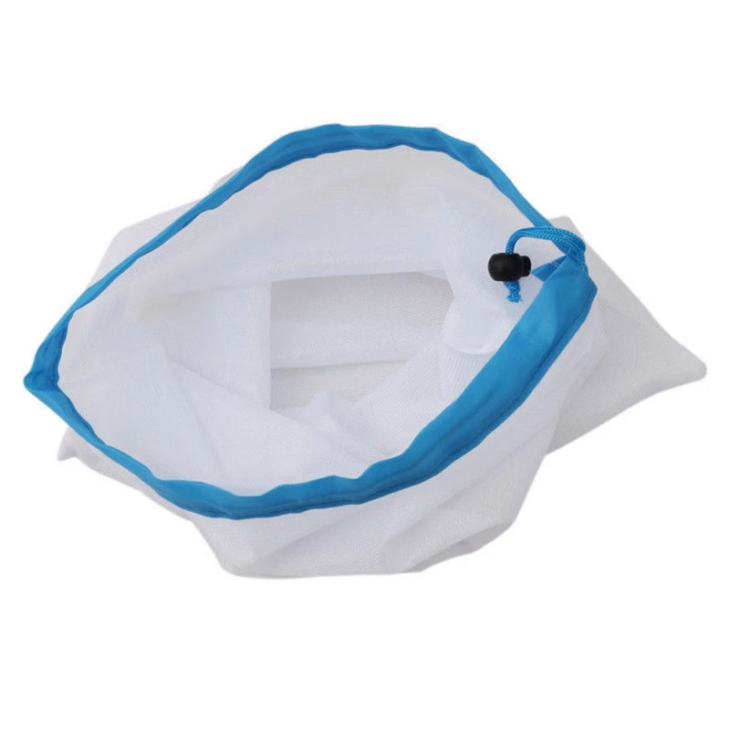 

bags basket 2Pcs Pack Reusable Produce Bags Rope Mesh Vegetable Fruit Toys Storage Pouch Home Storage Bags