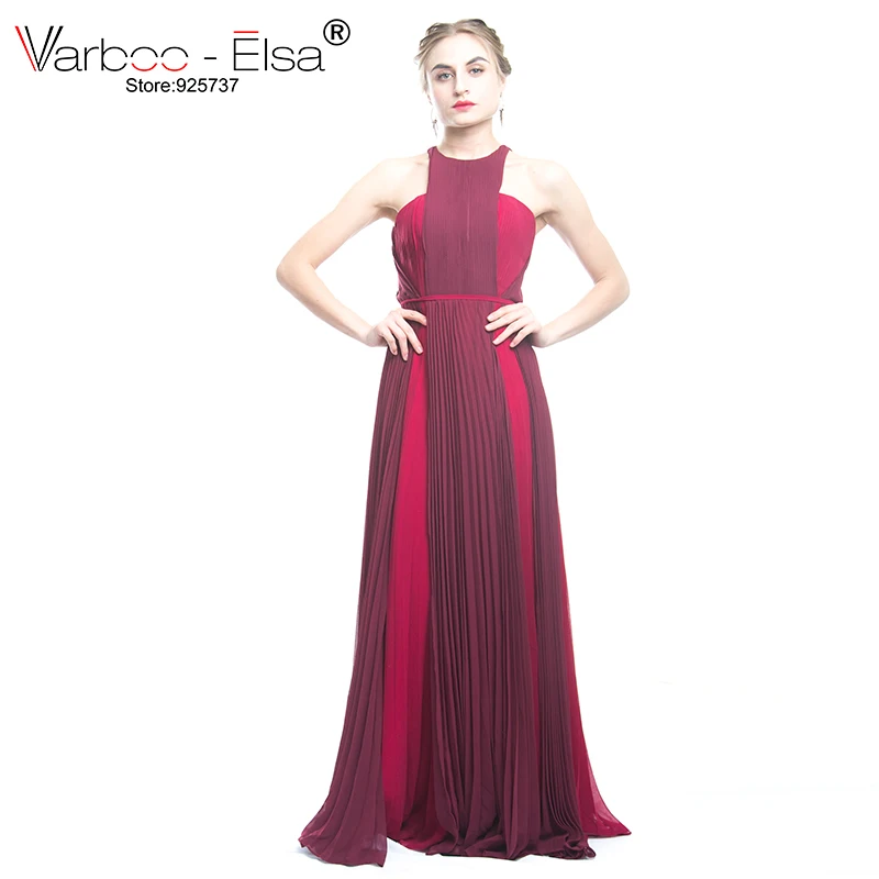 VARBOO_ELSA Elegant Long Evening Dress Wine Red Sleeve Formal Dresses Tulle Appliques Party 2021 | Свадьбы и торжества