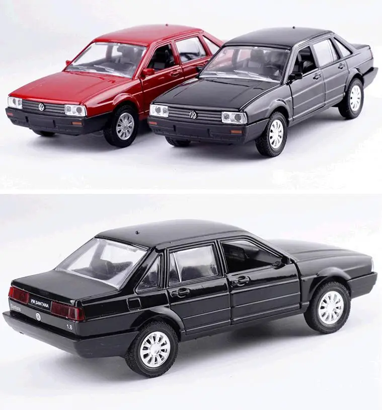 

High Simulation Car Model 1:32 Scale Alloy Pull BackVolkswagen Santana 4 Open Door free Shipping