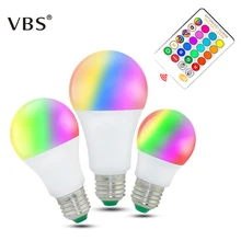 RGB Led Lamp 5W 10W 15W Led Bulbs E27 220V High Quality RGBW RGBWW Spot Light Remote Control Ampolleta Led RGB With Memory