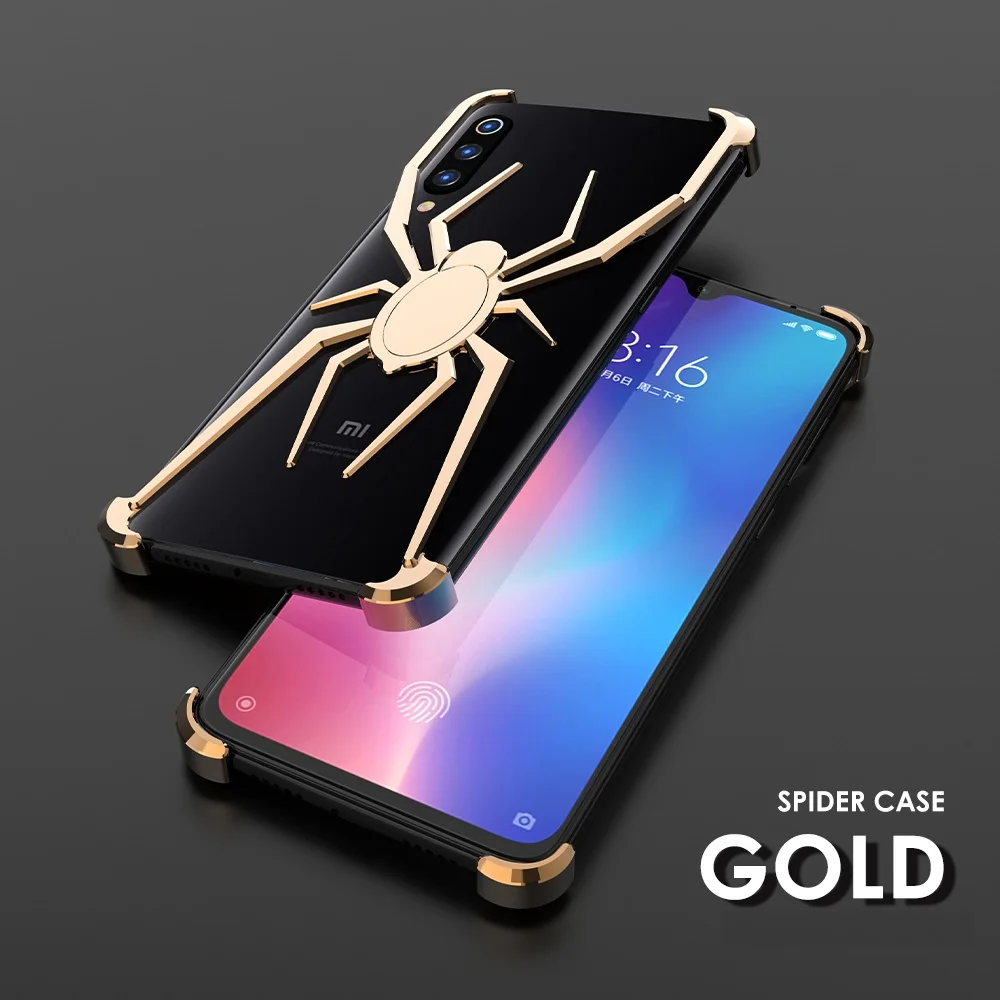 Spider The element stents for Xiaomi Black shark 2 Case Cover for Xiaomi 9 Luxury shockproof Coque - Цвет: Gold