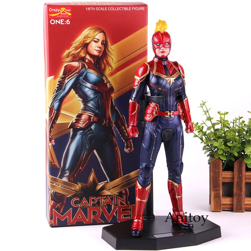 Сумасшедшие игрушки Marvel Кэрол Дэнверс 1/6th весы Марвел Капитан фигурка героя фильма «мстители» завершающей ПВХ Коллекционная модель игрушка