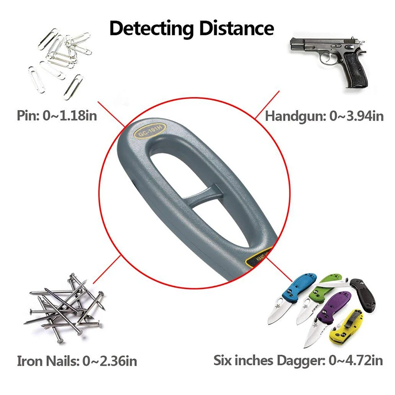 Kopen Draagbare Hand Held Metal Detector Lichtgewicht Security Scanner Wand Hoge Gevoeligheid Pinpointer AI88