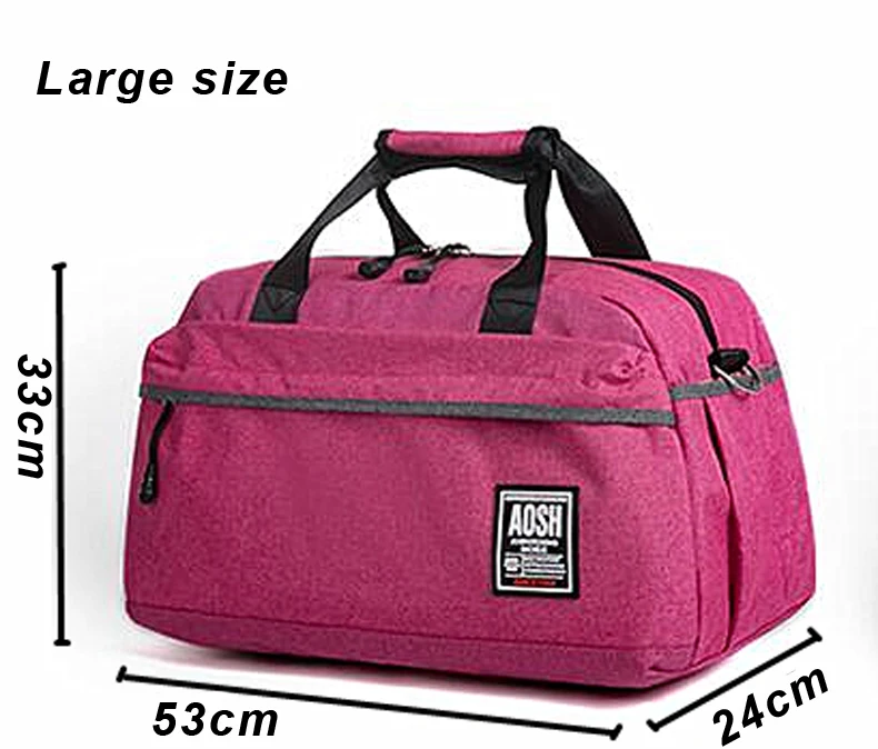 Flax Cotton Large Size Gym Bag For Men And Women Fitness Training Sports Handbag Solid Color Traveling Shoulder Bag