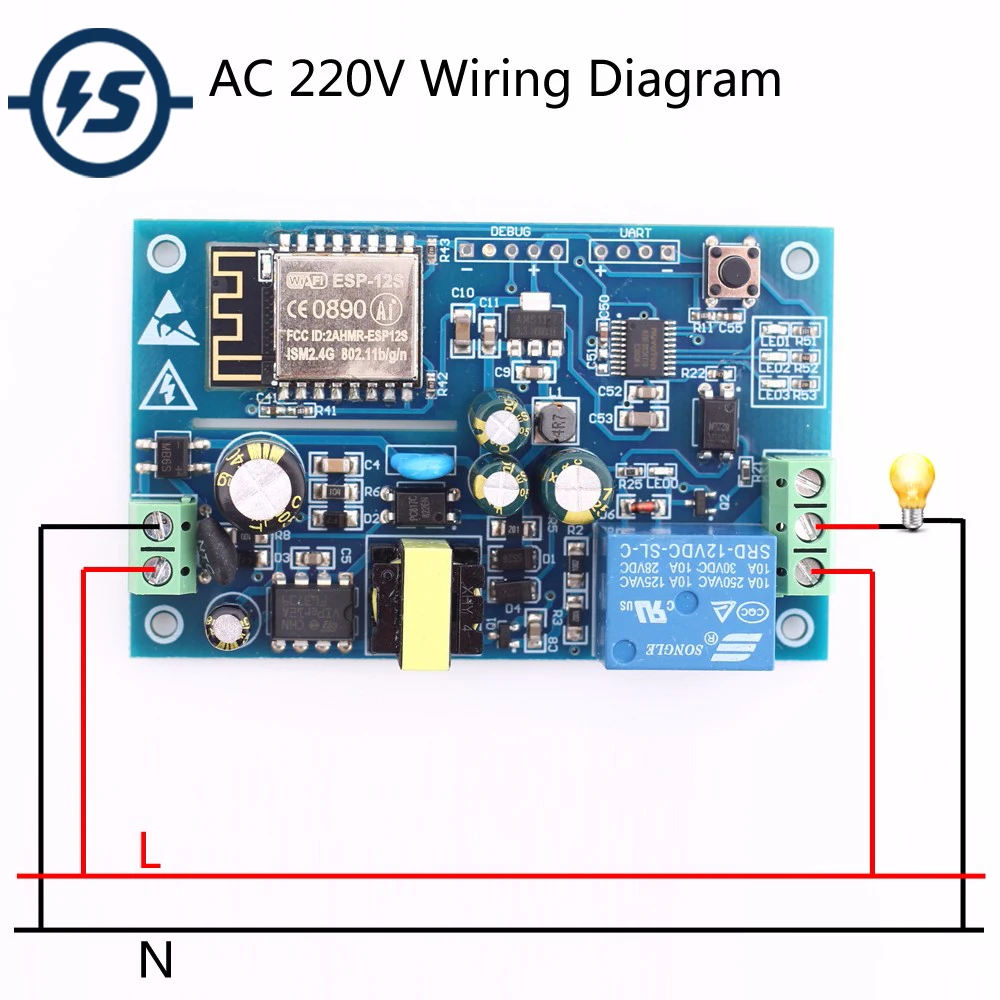 Релейный переключатель для Arduino ESP8266 220 В перем. Тока Wi Fi пульт дистанционного